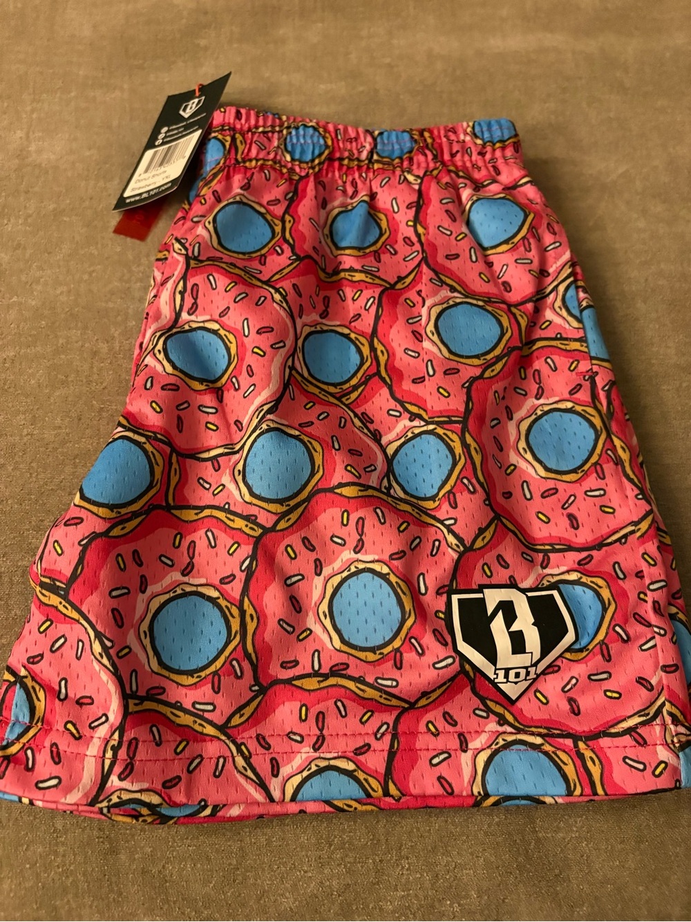 101 Kids Pink & Blue Donut Print Athletic Skort